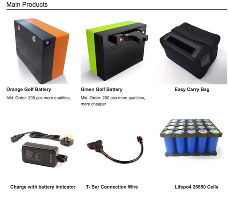 golf trolley battery pack 12v 22ah 6